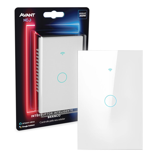 Interruptor Inteligente Touch Wifi Branco Avant Neo Interruptor Inteligente Touch Wifi Branco Avant Neo