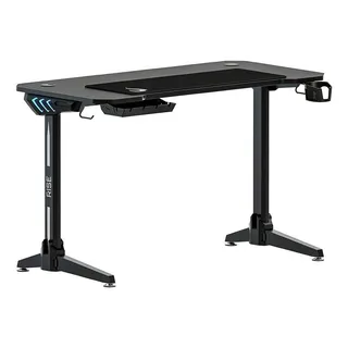 Mesa Gamer Rgb Rise Mode Desk 06 Suporte Copos Headset Preto
