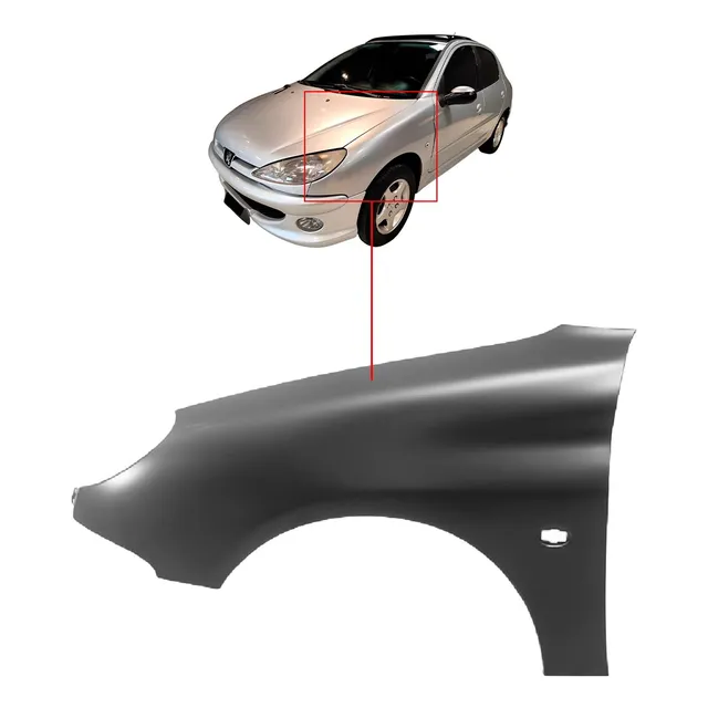 Guardabarro Delantero Con Agujero Peugeot 206