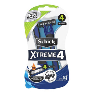 Rastrillos Desechables Schick Xtreme4 Con 2 Máquinas Rastrillos Desechables Schick Xtreme4 Con 2 Máquinas