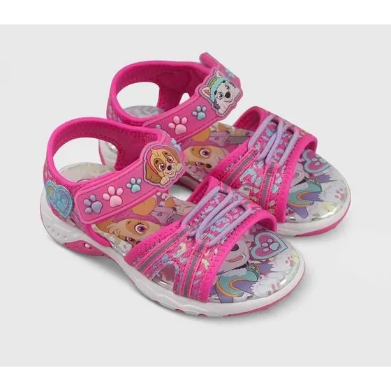 Sandalias Para Niñas Paw Patrol Original De Luces.