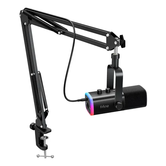 Micrófono Dinámico Fifine AM8T Gamer Unidireccional Streaming Canto Negro | Cuotas sin interés