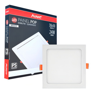 6x Painel Quadrado Embutir 24w 30x30 Branco Frio 6x Painel Quadrado Embutir 24w 30x30 Branco Frio