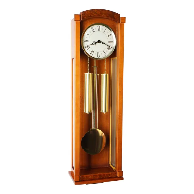 Reloj Pared Pendulo Madera Maciza 39.4 X 3.9 In Color Marron