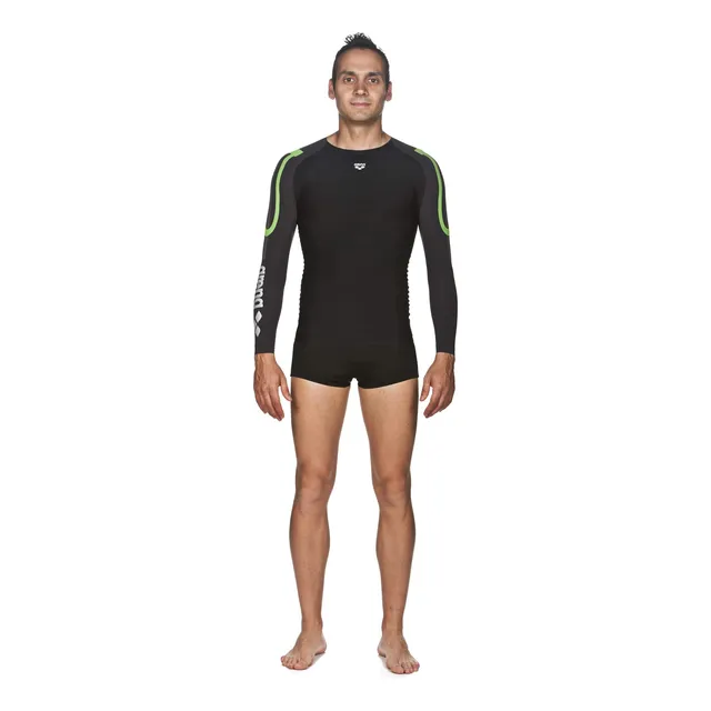 Manga Larga Compresion Carbono Para Hombre