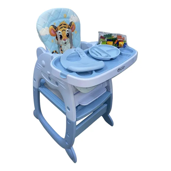 Silla De Comer Para Bebe Y Silla Comedor 3 En 1 Con Platito Color Blanco Fiesta