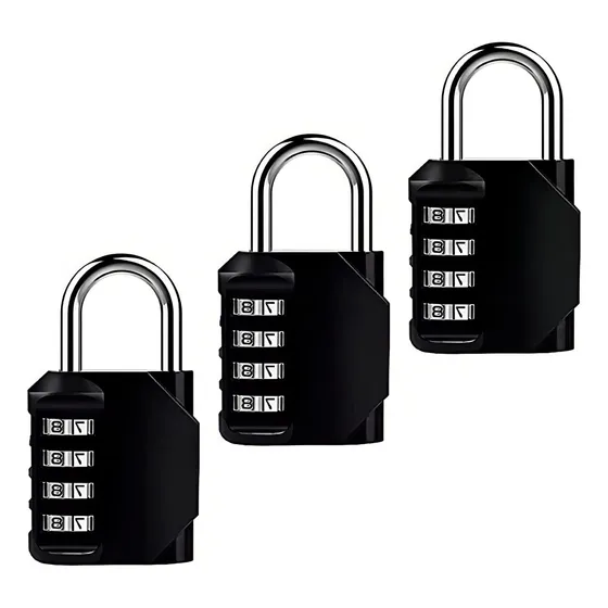 X3 Candado Numerica 4 Digitos Candados Seguridad Con Clave