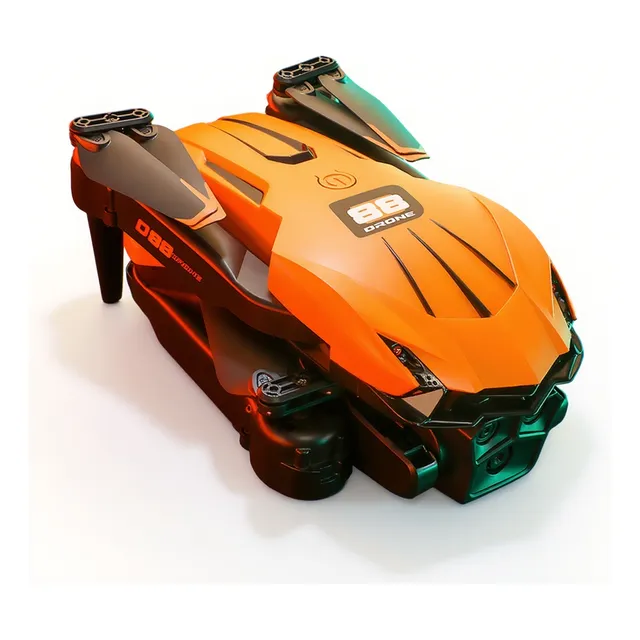 Dron Mini Ourlife D88 Orange Hover Automatic, 2 Batteries