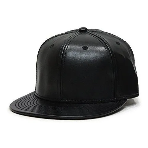 Vintage Año Moda Piel Plana Brim Ajustable Gorro De Rawgx