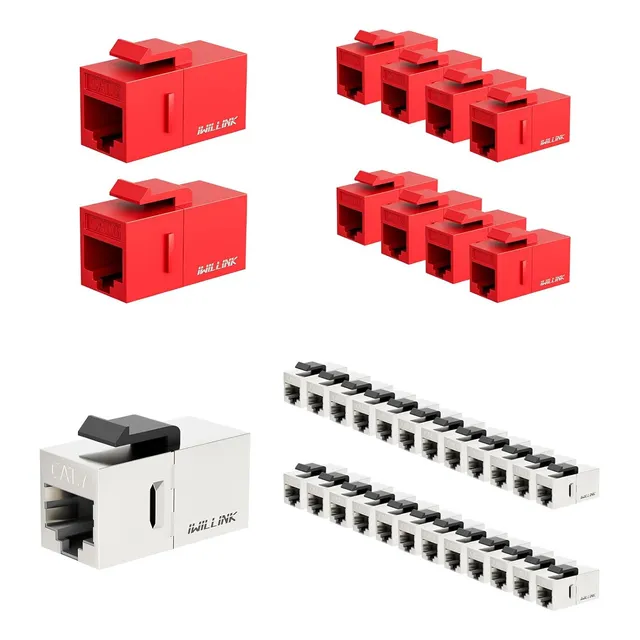Acoplador Keystone Rj45 Cat6 Y Cat7, Paquete De 10