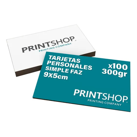 Tarjetas Personales Color Printshop 9x5 300g Simple Faz X100