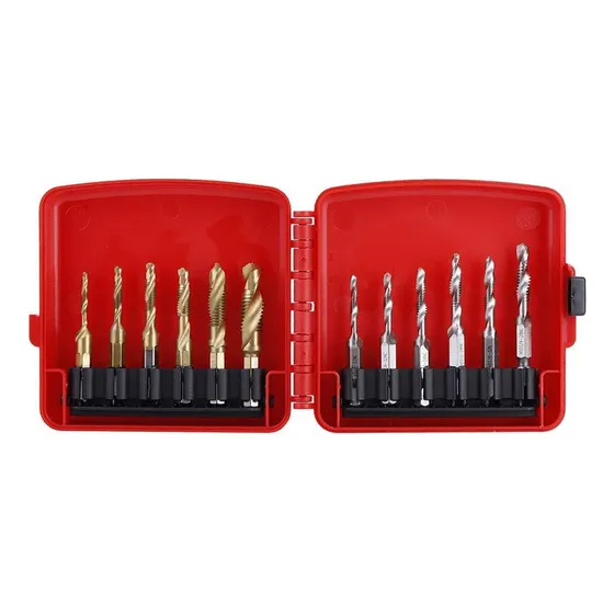 Brocas Roscadas, 12 Pcs Machuelo Combinados Brocas