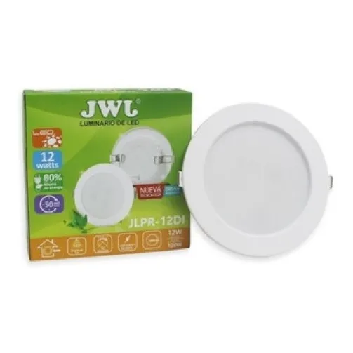 Led 12w Empotrable Luz Cálida Redondo 12 Pz