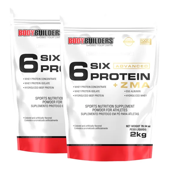 Kit Whey Six Protein Advanced + Zma 4kg Bodybuilders