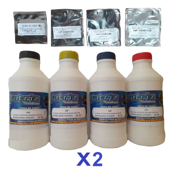 Polvo Toner Hp Color Ce310a Ce311a Ce312a Cp1025 30gr + Chip