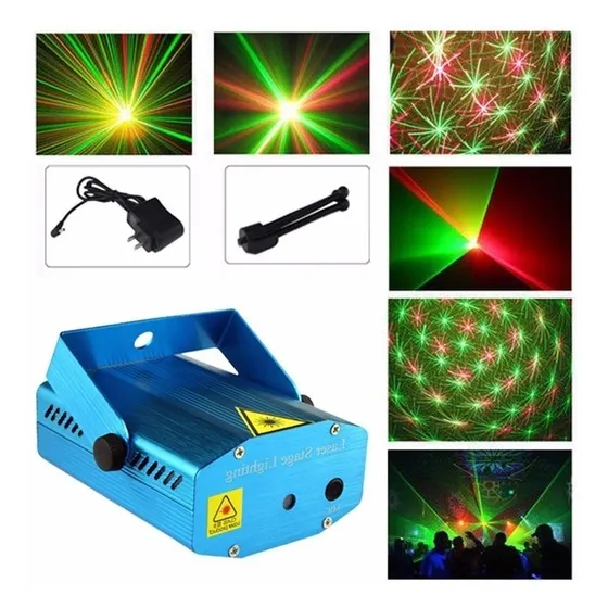 Proyector De Luces Láser Audioritmico Discoteca Navidad Mnr