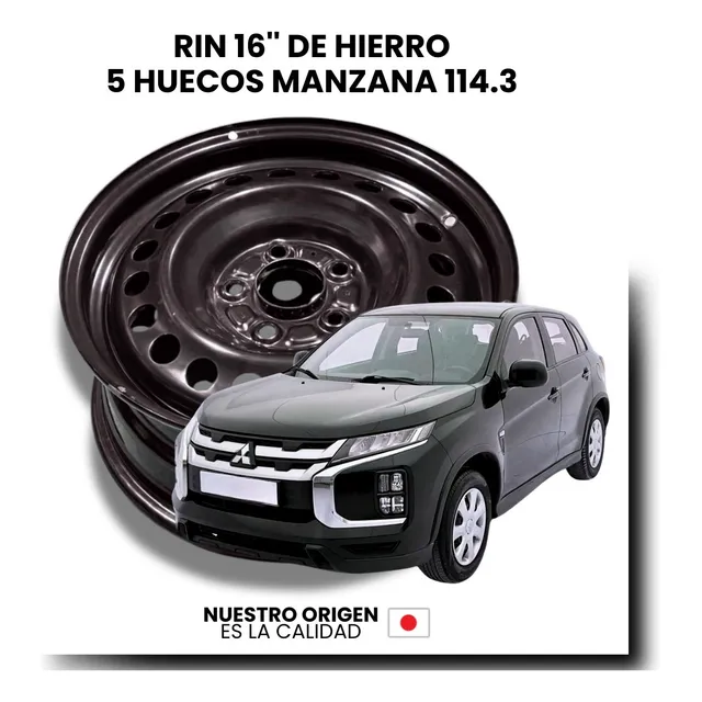 Rin 16'' De Hierro 5 Huecos Manzana 114.3
