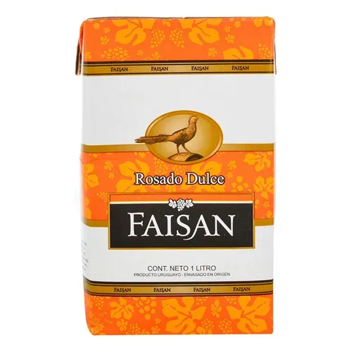 Vino Faisán Tetra 1 Litro Rosado Dulce Pack X 12