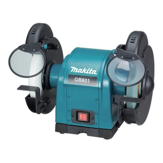 Amoladora Pulidora De Banco 205mm Makita Gb801 con Lupa y Luz