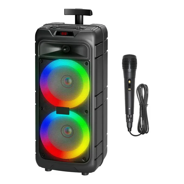 Bocinas Bluetooth Portátil Inalámbrico Grandes Micrófono Led