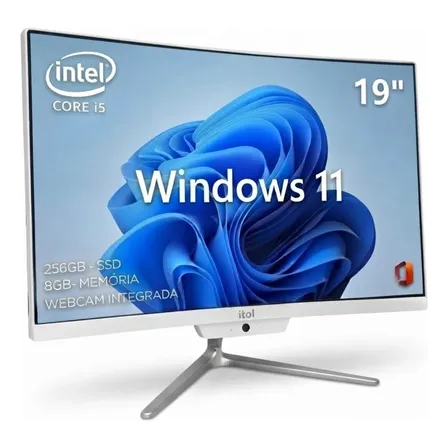 All In One Intel I5 8gb Ssd 256gb Win11 Wifi Bluetooth 19pol Branco 127/220v