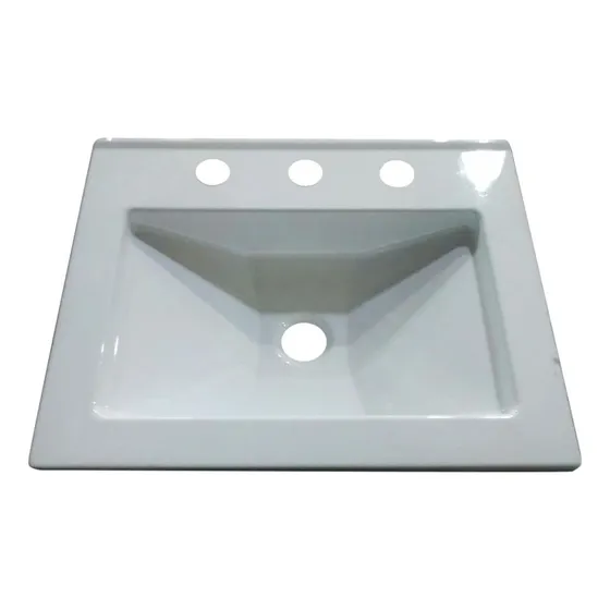 Bacha Encastre Maral Acrilico 3 Agujeros 50cm Baño