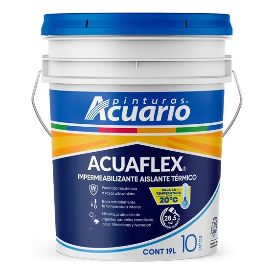 Impermeabilizante Aislante 20 Grados Acriterm 10 Años 19 Lt