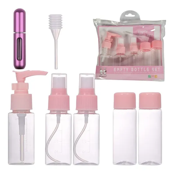 Neceser Set De Viaje Set Botellas Cuidado Personal Perfumero