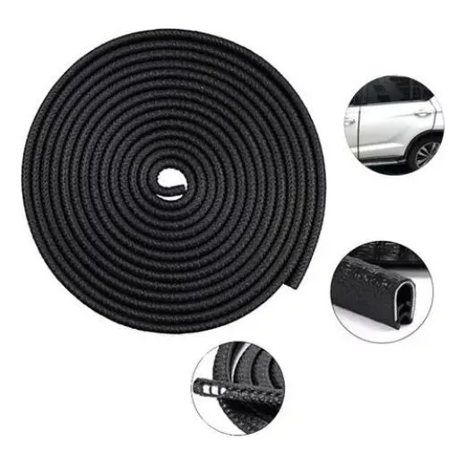 Molduras Protector De Auto Sello Presión Y Capot 10mts Negra