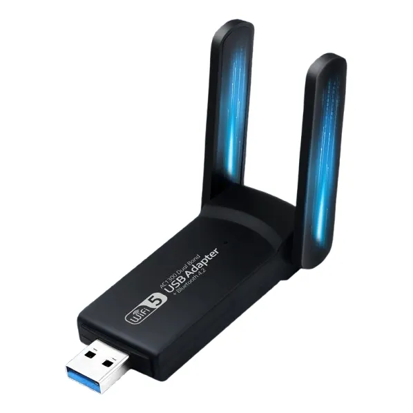 Adaptador Usb Wifi 1300 Mbps Dual 5g Y 2.4g + Bluetooth