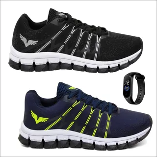 Kit 2 Pares TĂȘnis Masculino Esportivo ConfortĂĄvel + RelĂłgio Kit 2 Pares TĂȘnis Masculino Esportivo ConfortĂĄvel + RelĂłgio