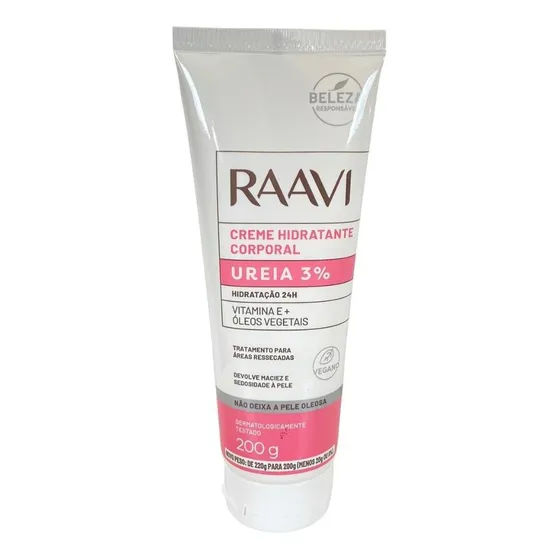 Creme Hidratante Corporal Ureia 10% Intensivo Raavi 200g
