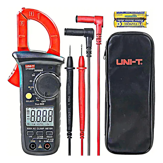 Pinza Amperimétrica Uni-t Ut200b+ True Rms C/ Estuche+pilas