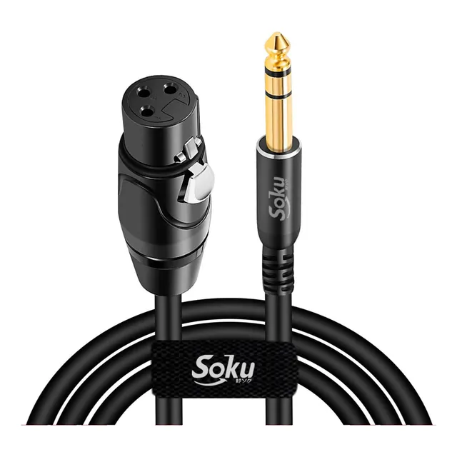 Cable Jack 6.35 Macho A Xlr Macho Microfono Ts Hifi 24k Soku