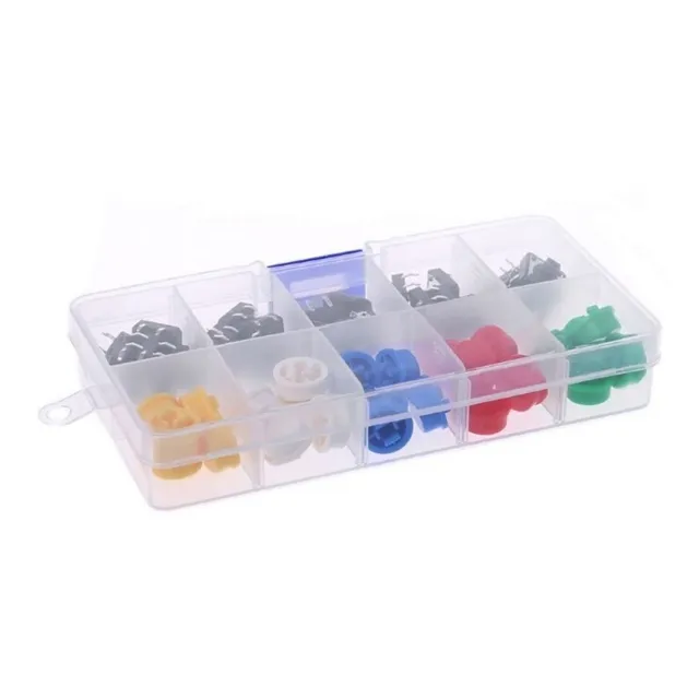 Kit 25 Pulsadores De Colores En Caja