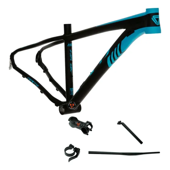 Marco Gw Hawnk 29 Centro Pressfit Frente Conico Aluminio Mtb Color Negro Mate Azul Tamaño Del Cuadro M