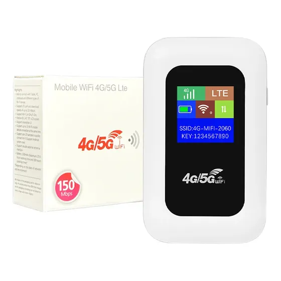 Mini Modem 4/5g Wi-fi Com Velocidade De Até 150 Megas Lcd