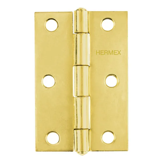Bisagra Rectangular 4x2.3/4 Acero Latonado Hermex Br-401