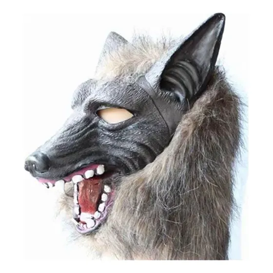 Mascara Hombre Lobo Halloween Cosplay Disfraz  Color  Gris