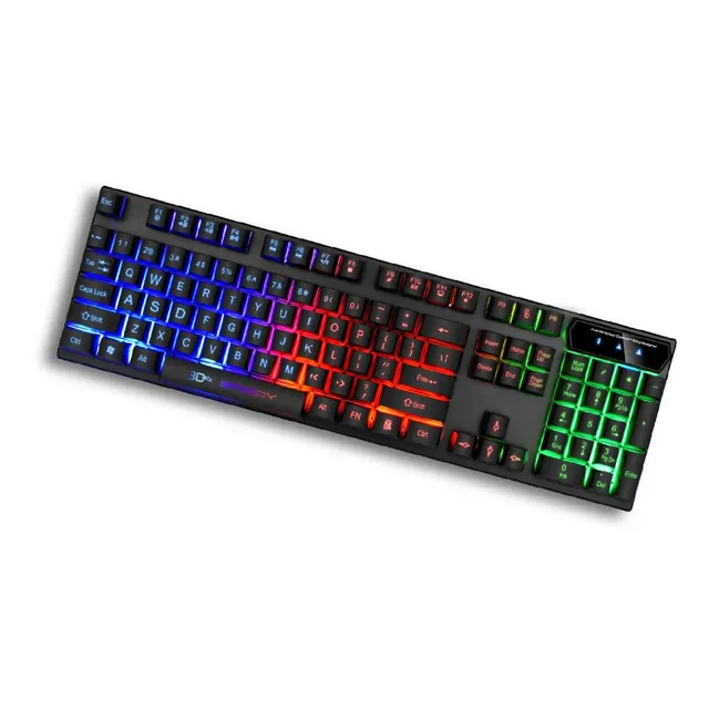 Teclado Gamer 3dfx Retroiluminado Led Rgb / Speedy Color del teclado Negro