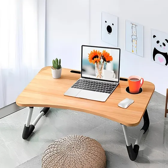 Mesa Desayunadora Porta Notebook Cama Plegable Bandeja