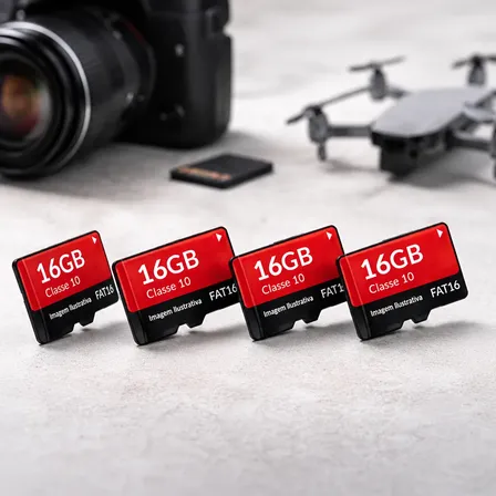 Kit 4 Cartão Memória Micro Sd 16gb P/câmera Ip Wifi E Drones