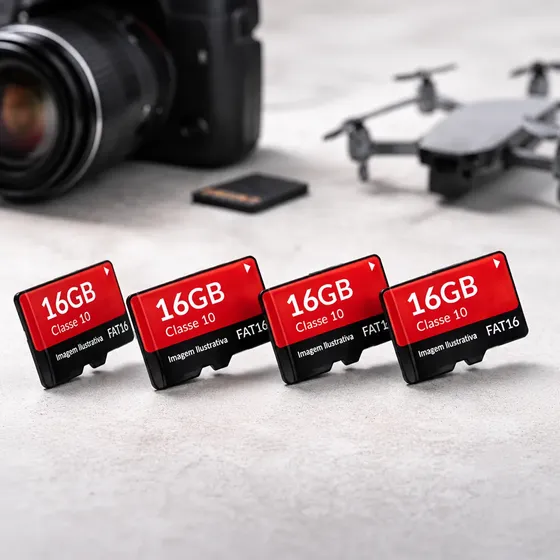Kit 4 Cartão Memória Micro Sd 16gb P/câmera Ip Wifi E Drones