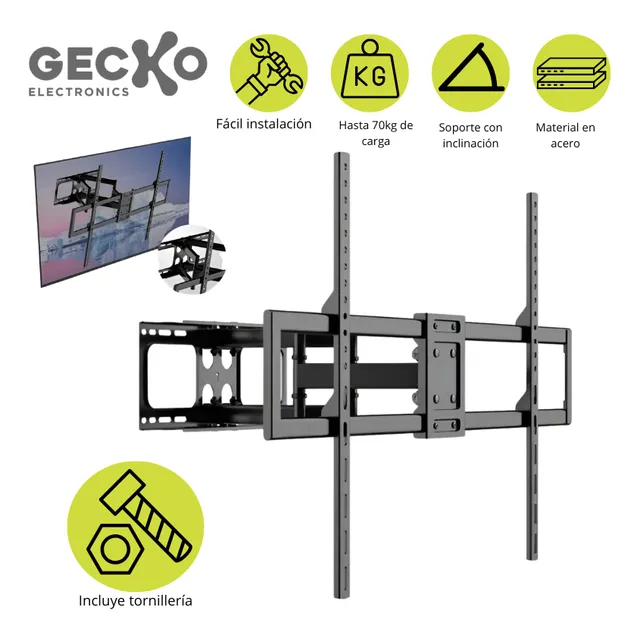 Soporte Articulado Para Pantalla De Hasta 120 Pulgadas Gecko
