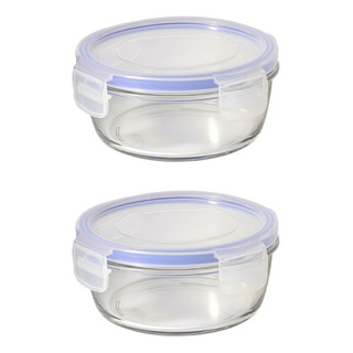 Refractario Recipiente Toper Vidrio Hermético 2 Pzas 400 Ml Refractario Recipiente Toper Vidrio Hermético 2 Pzas 400 Ml