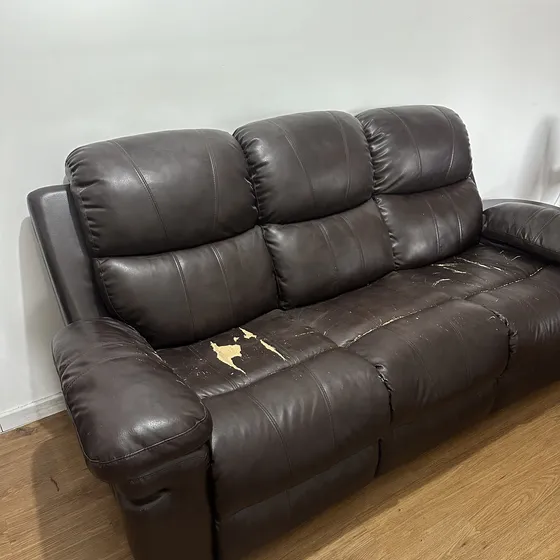 Sillón Sofa Reclinable 3 Cuerpos De Divino Para Acondicionar
