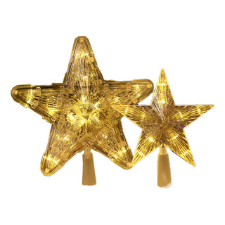 2pcs Estrella Adornos Con Led Para Arbol De Navidad 2pcs Estrella Adornos Con Led Para Arbol De Navidad