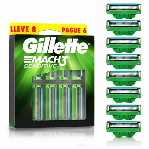 Repuestos Para Afeitar Gillette Mach3 Sensitive 8 Unidades