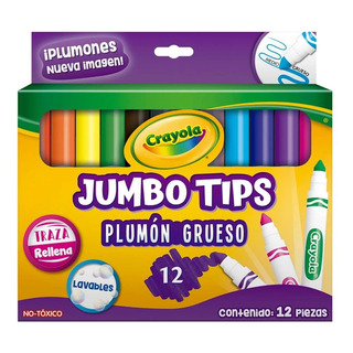 Set 12 Plumones Super Tips Jumbo Gruesos Lavables Crayola Set 12 Plumones Super Tips Jumbo Gruesos Lavables Crayola