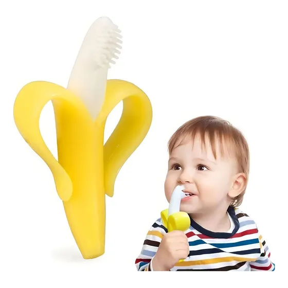 Banana Rascador De Encías Mordedor Cepillo Dientes Infantil